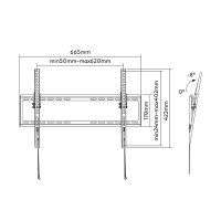 Slim Profile Fixed/Tilt TV Wall Bracket For 37"-70" - Image 4
