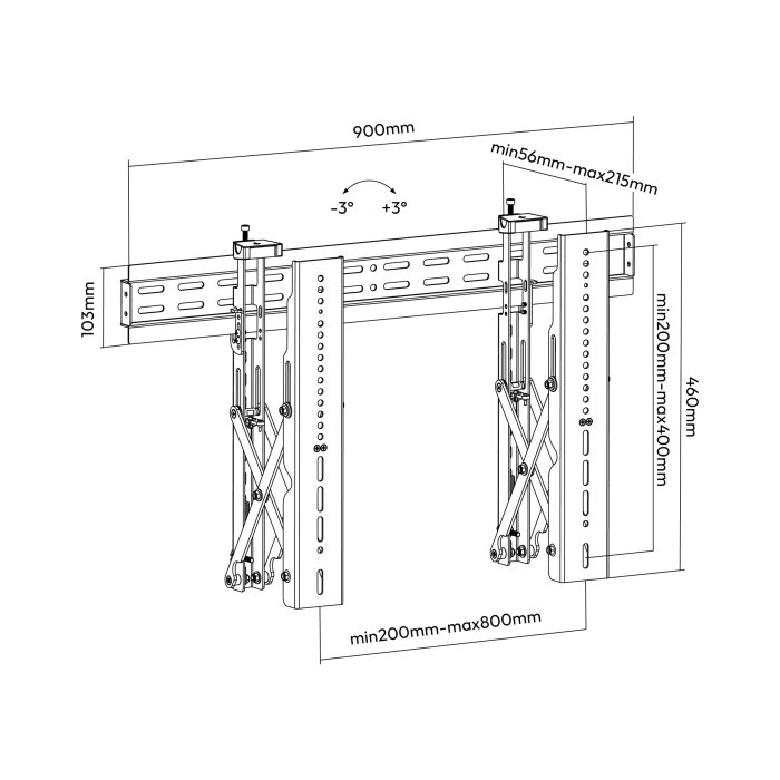 Multi-Screen Video Wall Mount For 37"-70" - Image 4