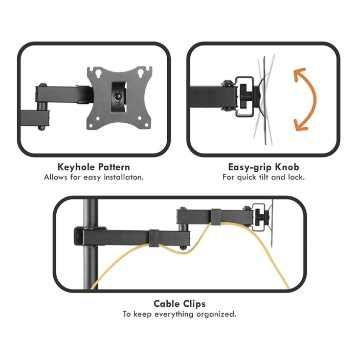 Dual Articulating Monitor Arms for 17"-27" - Image 4