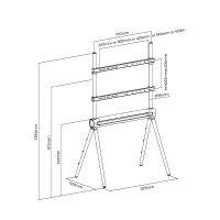 Lighted Studio TV Floor Stand For 49"-70" TVs - Image 5