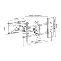 Solid Full Motion TV Wall Bracket  For 43"-90" - Image 4