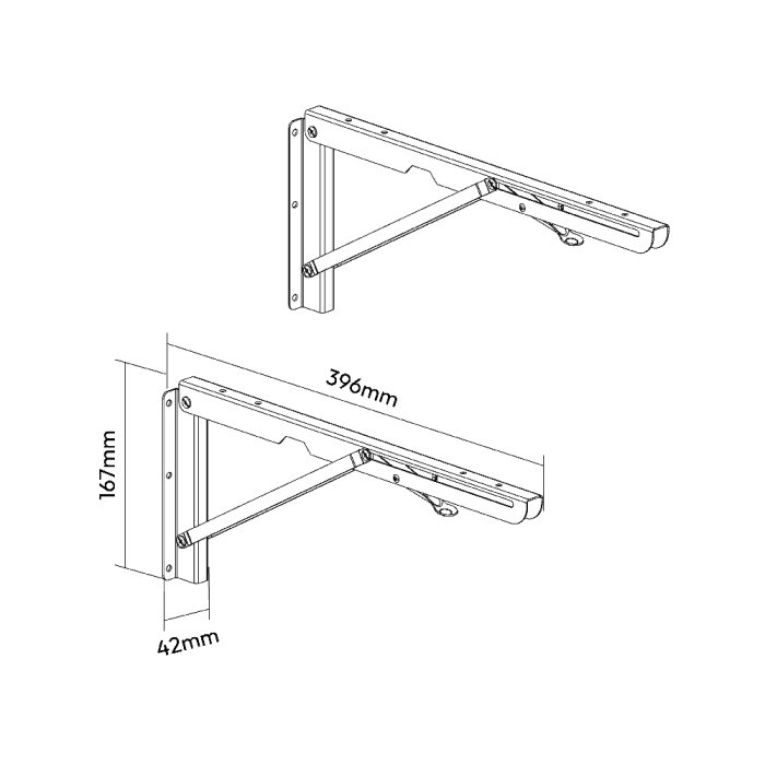 True Vision Wall Mounted Folding Shelf - Image 6