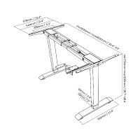 Manual Height Adjustable Standing Desk - Image 5