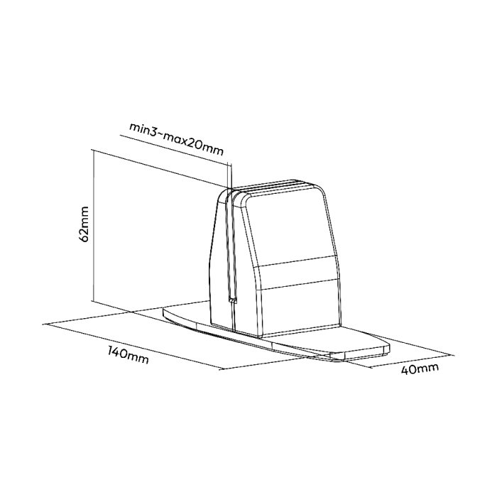 Acrylic/Glass Desk Holder (Black and White) - Image 5