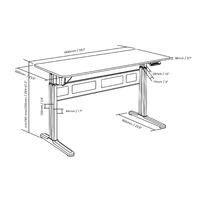 Pro Single Motor Electric Standing Desk - Image 5