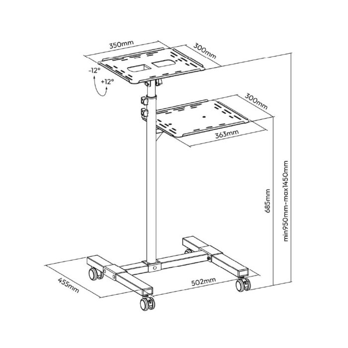 Projector and Laptop Trolley - Image 4
