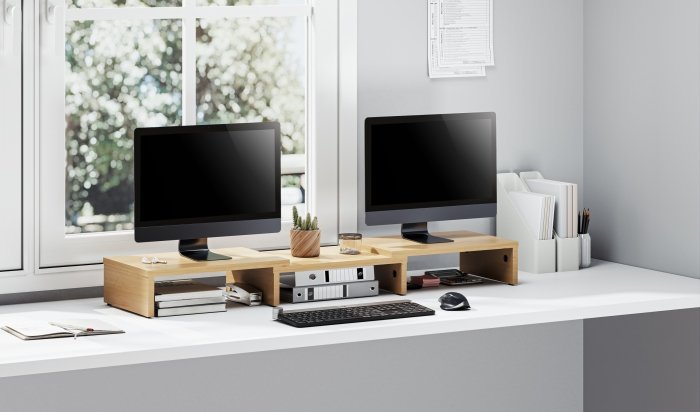 3 Shelf Adjustable Computer Monitor Riser TVTB-113 - Image 3
