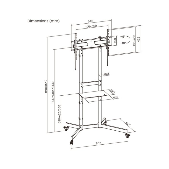 Mobile Display Floor Stand for 37"-70" - Image 5